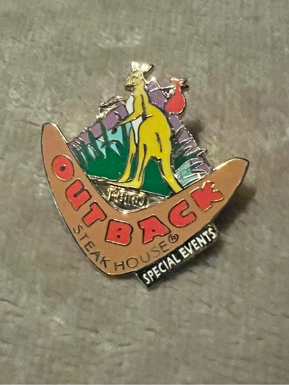 Vintage Outback Steakhouse Kangaroo special events Pin